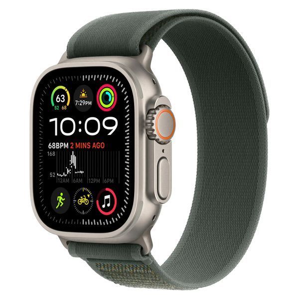 Apple Ремінець Trail Loop Green - Natural Titanium Finish для Watch 44/45/46/49mm - M/L (MXTP3) MXTP3 фото