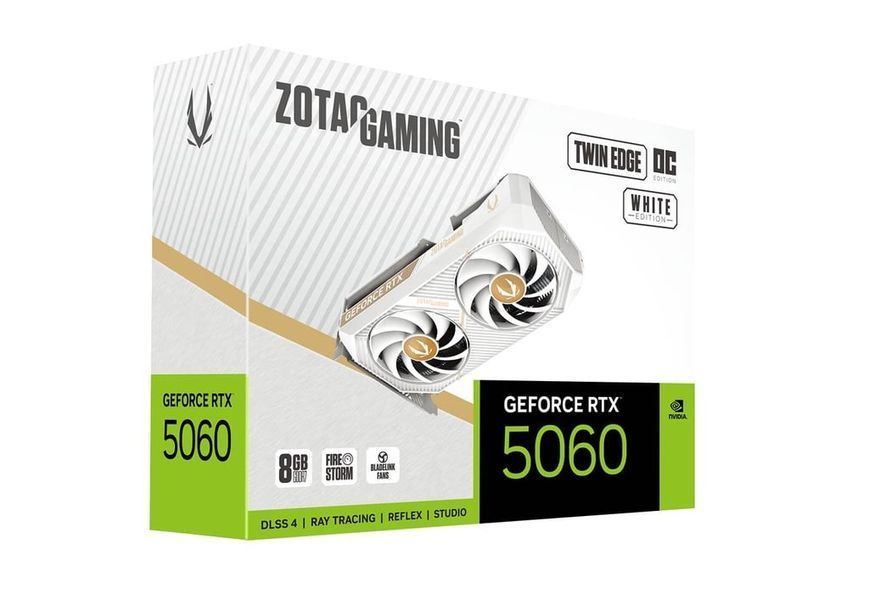 Відеокарта Zotac GeForce RTX 5060 GAMING Twin Edge OC White (ZT-B50600Q-10M) 849240 фото