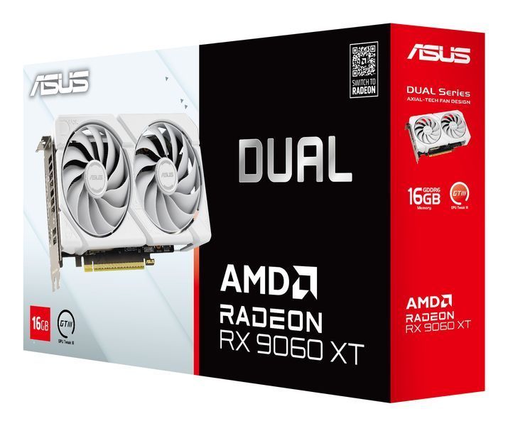 Відеокарта ASUS DUAL-RX9060XT-16G-WHITE (90YV0LG3-M0NA00) 846133 фото
