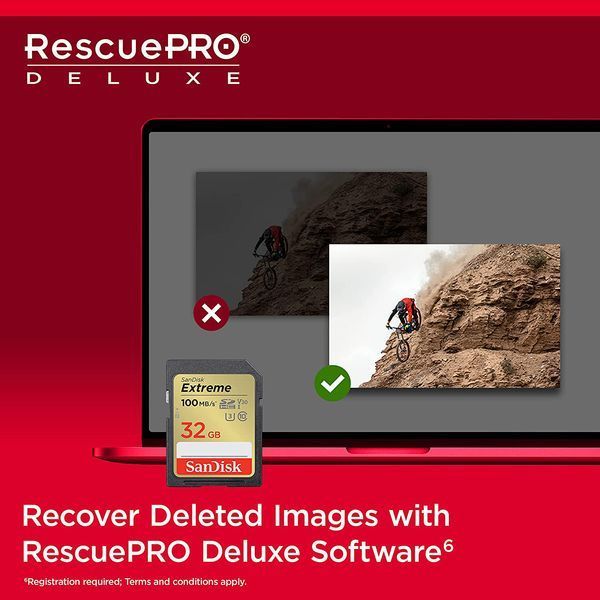 SanDisk 32 GB SDHC UHS-I U3 V30 Extreme (SDSDXVT-032G-GNCIN) 844435 фото