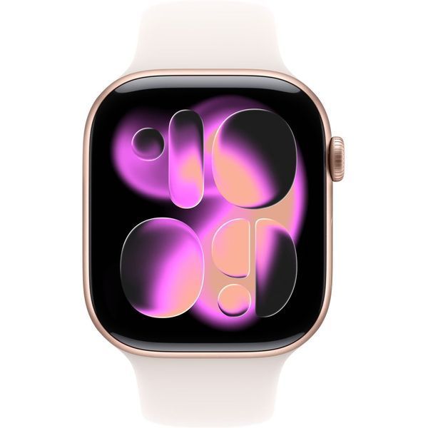 Apple Watch Series 11 GPS 42mm Rose Gold Aluminum Case with Light Blush Sport Band - S/M (MEU04) MEU04 фото