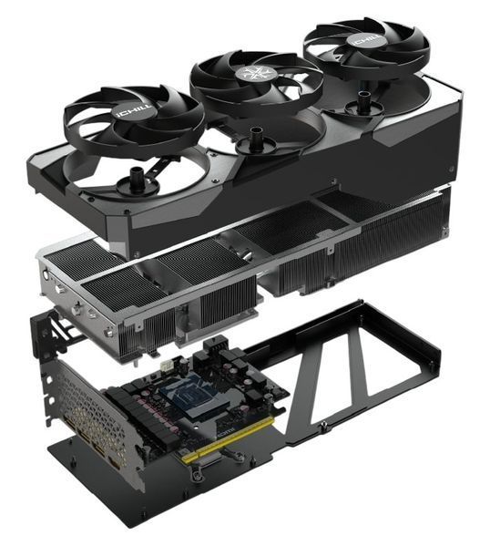 Відеокарта Inno3D GeForce RTX 5070 Ti iCHILL X3 (C507T3-16D7X-176069R) 127664 фото
