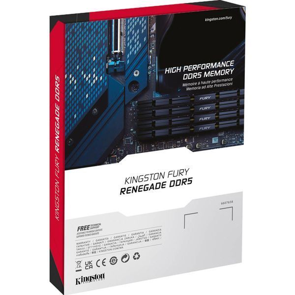 Kingston FURY 96 GB (2x48GB) DDR5 6000 MHz Renegade Silver (KF560C32RSK2-96) 393985 фото