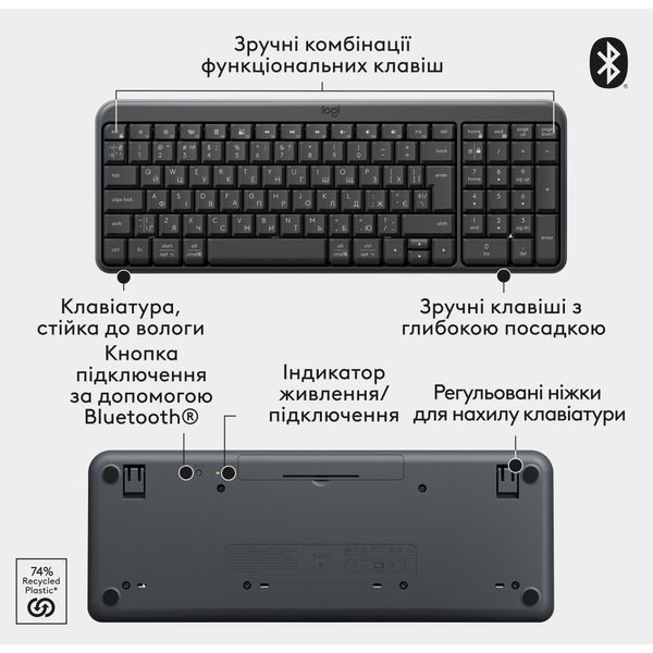 Logitech K250 Graphite (920-013822) 142289 фото