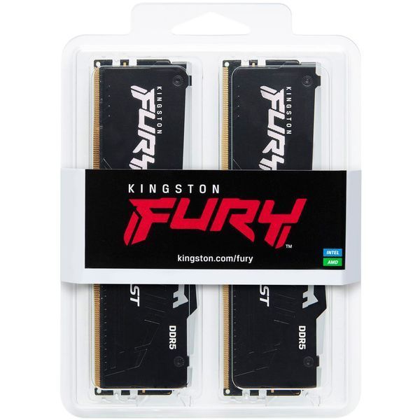 Kingston FURY 32 GB (2x16GB) DDR5 6000 MHz Beast RGB Black (KF560C30BBAK2-32) 905074 фото