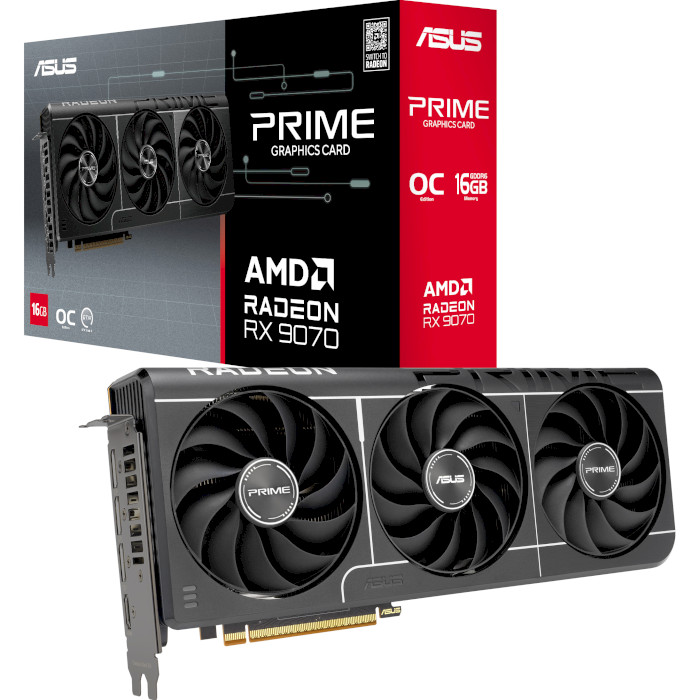Видеокарта ASUS AMD Radeon RX 9070 PRIME OC EVO 16GB GDDR6 (PRIME-RX9070-O16G-EVO)