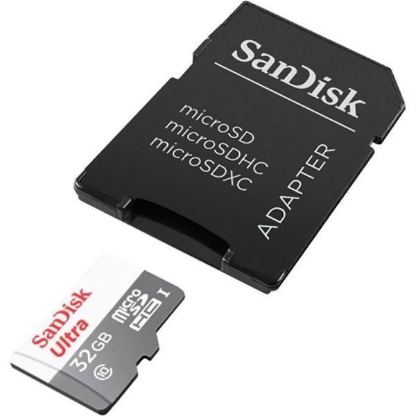 SanDisk 32 GB microSDHC UHS-I Ultra + SD adapter (SDSQUNR-032G-GN3MA) 189275 фото