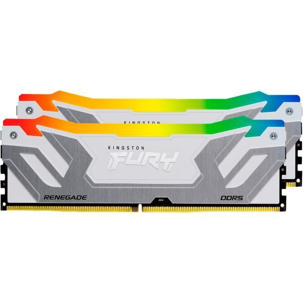 Kingston FURY 48 GB (2x24GB) CUDIMM DDR5 8800 MHz Renegade Silver/White RGB (KF588CU42RWAK2-48) 375582 фото