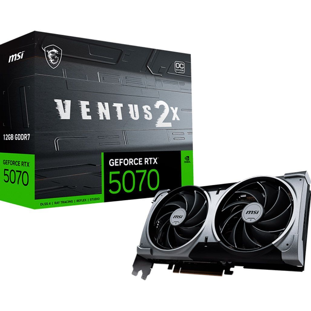 Видеокарта MSI GeForce RTX 5070 VENTUS 2X (RTX 5070 12G VENTUS 2X)