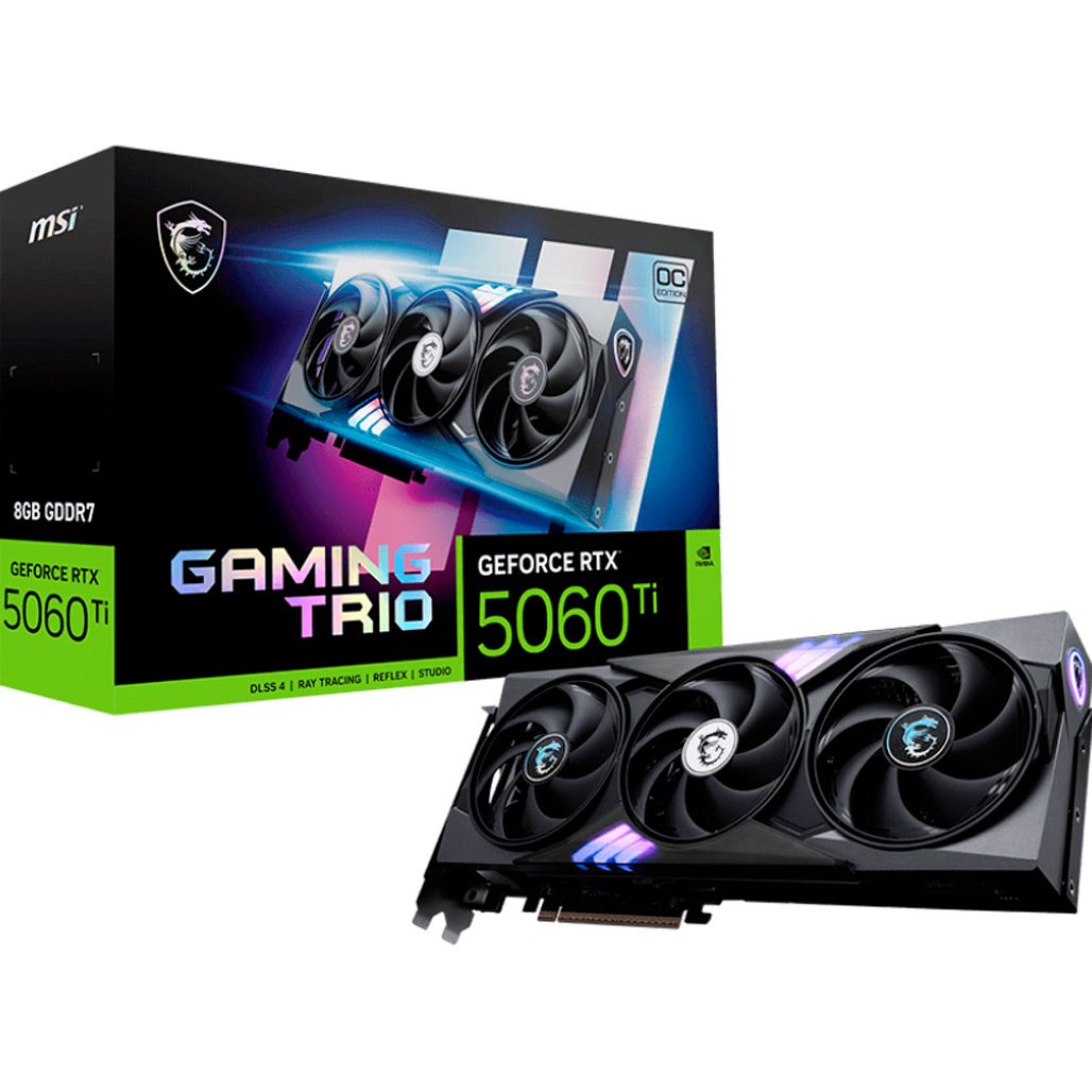 Видеокарта MSI GeForce RTX 5060 Ti GAMING TRIO (RTX 5060 Ti 8G GAMING TRIO)