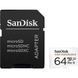 SanDisk 64 GB microSDXC High Endurance UHS-I U3 V30 + SD adapter (SDSQQNR-064G-GN6IA) 633660 фото 1