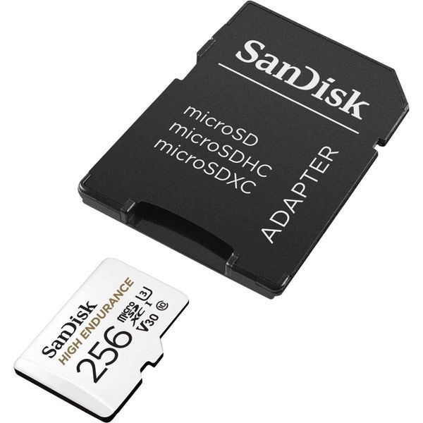 SanDisk 256 GB microSDXC High Endurance UHS-I U3 V30 + SD adapter (SDSQQNR-256G-GN6IA) 320274 фото
