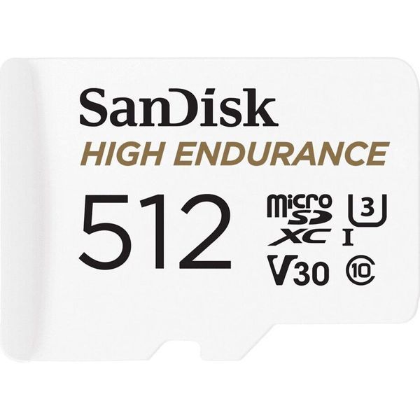 SanDisk 512 GB microSDXC High Endurance UHS-I U3 V30 + SD adapter (SDSQQNR-512G-GN6IA) 511075 фото