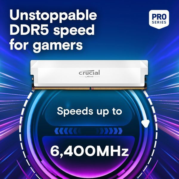 Crucial 32 GB (2x16GB) DDR5 6400 MHz Pro White (CP2K16G64C38U5W) 541700 фото