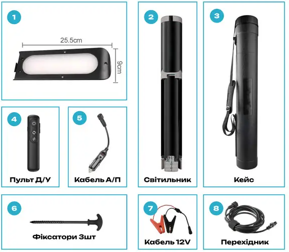 Кемпінговий телескопічний ліхтар-світильник EcoFlow Multifunctional Outdoor Camping Light EFCAMPLIGHT фото