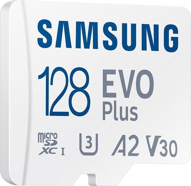 Samsung 128 GB microSDXC Class 10 UHS-I U3 V30 A2 EVO Plus + SD Adapter (MB-MC128KA) 385480 фото