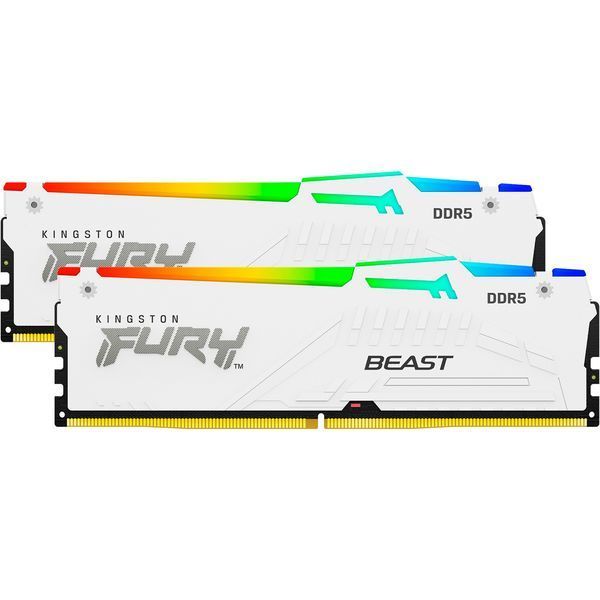 Kingston FURY 32 GB (2x16GB) DDR5 6000 MHz Beast RGB EXPO White (KF560C36BWE2AK2-32) 644947 фото