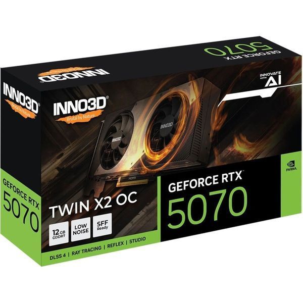 Відеокарта Inno3D GeForce RTX 5070 TWIN X2 OC (N50702-12D7X-195064N) 392251 фото