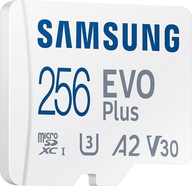 Samsung 256 GB microSDXC Class 10 UHS-I U3 V30 A2 EVO Plus + SD Adapter (MB-MC256KA) 277678 фото