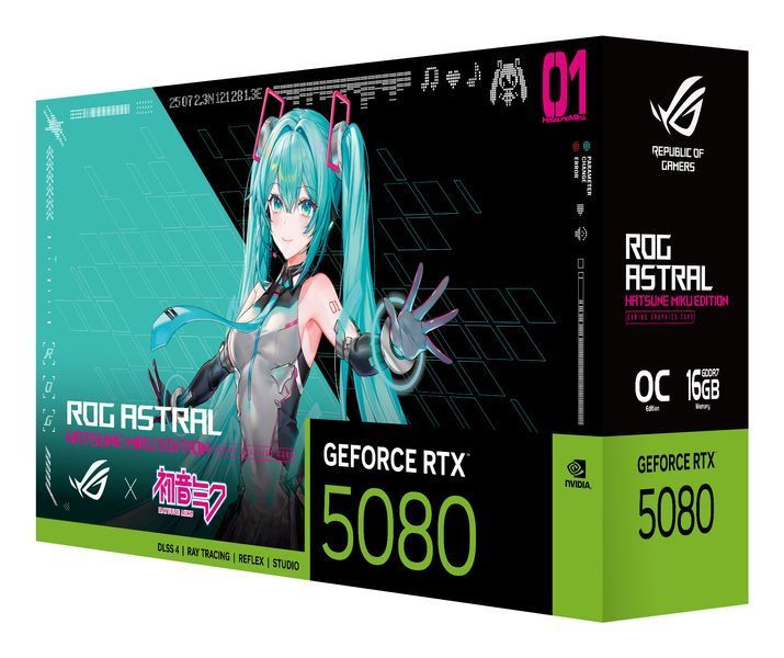 Відеокарта Asus ROG Astral GeForce RTX 5080 HATSUNE MIKU Edition OC (ROG-ASTRAL-RTX5080-O16G-HATSUNE-MIKU-EDITION) 132559 фото