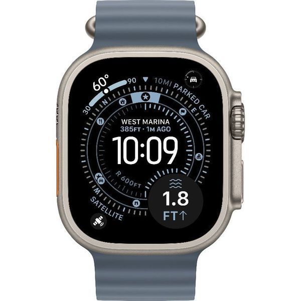 Apple Watch Ultra 3 GPS + Cellular 49mm Natural Titanium Case with Anchor Blue Ocean Band (MEWH4) MEWH4 фото