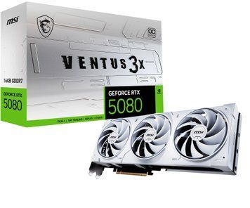 Відеокарта MSI GeForce RTX 5080 VENTUS 3X OC WHITE (RTX 5080 16G VENTUS 3X OC WHITE) 713368 фото