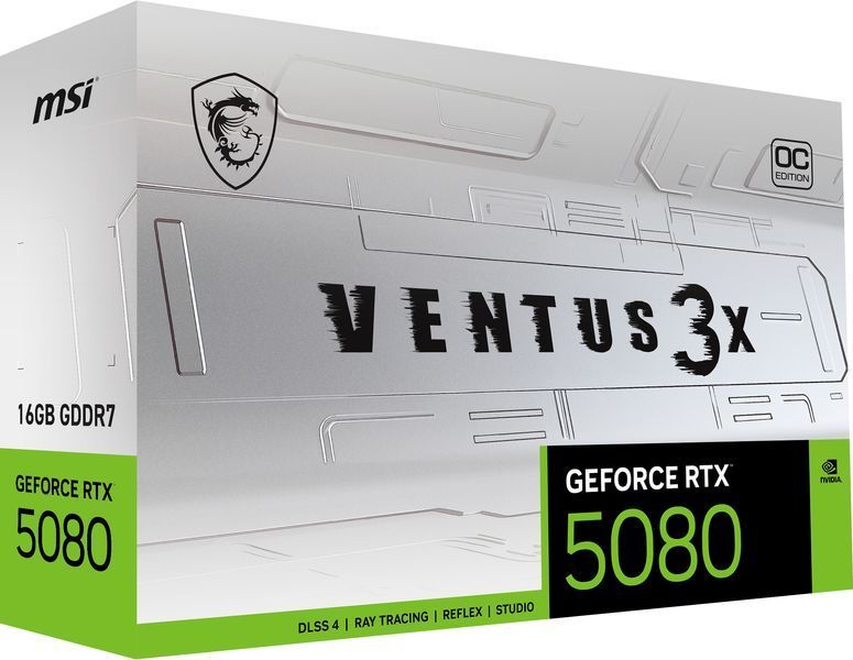 Відеокарта MSI GeForce RTX 5080 VENTUS 3X OC WHITE (RTX 5080 16G VENTUS 3X OC WHITE) 713368 фото