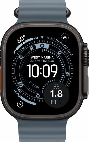 Apple Ремінець Anchor Blue Ocean Band - Black Titanium Finish для Watch 44/45/46/49mm (MGCJ4) MGCJ4 фото