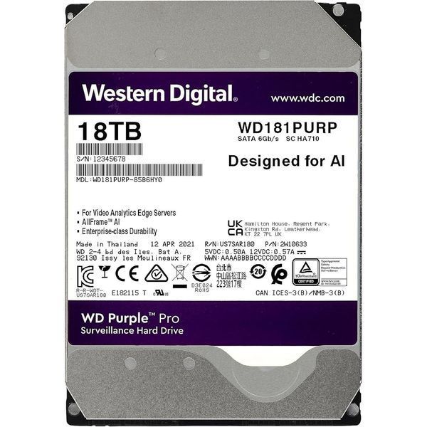 WD Purple Pro 18 TB (WD181PURP) 457550 фото