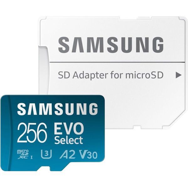 Samsung 256 GB microSDXC UHS-I U3 V30 A2 EVO Select + SD Adapter (MB-ME256KA) 385384 фото
