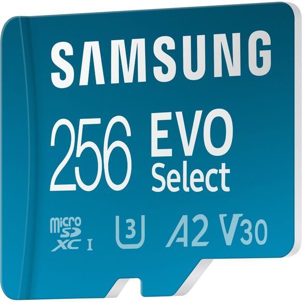 Samsung 256 GB microSDXC UHS-I U3 V30 A2 EVO Select + SD Adapter (MB-ME256KA) 385384 фото