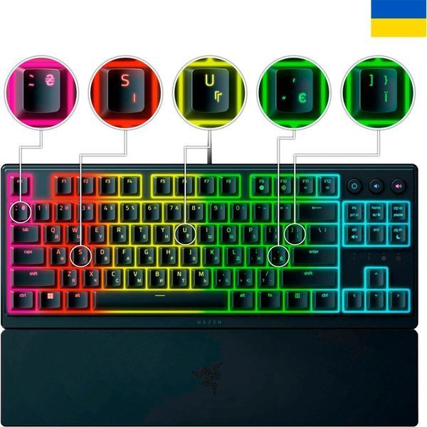 Razer Ornata V3 TKL RGB 84key Mecha-Membrane Switch UKR (RZ03-04881800-R371) 290142 фото