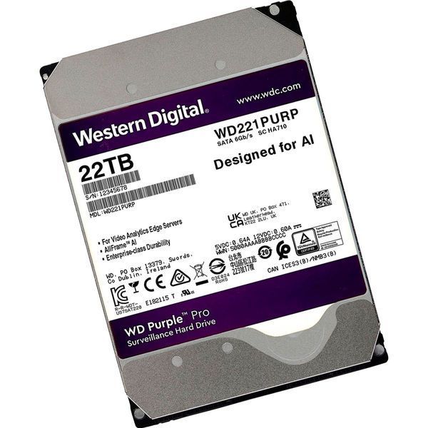 WD Purple Pro 22 TB (WD221PURP) 751996 фото