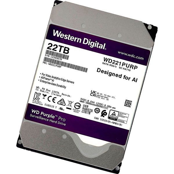 WD Purple Pro 22 TB (WD221PURP) 751996 фото