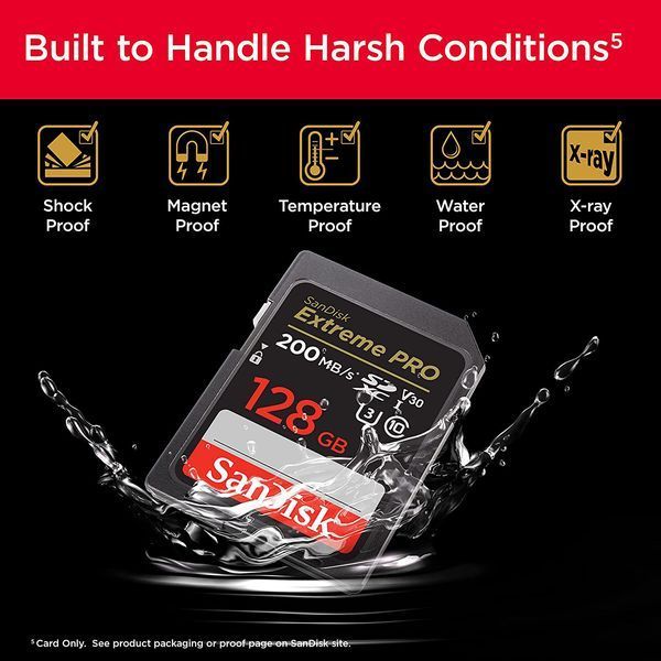 SanDisk 128 GB SDXC UHS-I U3 V30 Extreme PRO (SDSDXXD-128G-GN4IN) 449236 фото
