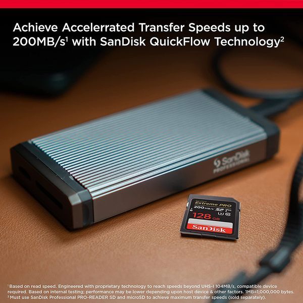 SanDisk 128 GB SDXC UHS-I U3 V30 Extreme PRO (SDSDXXD-128G-GN4IN) 449236 фото