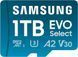 Samsung 1 TB microSDXC UHS-I U3 V30 A2 EVO Select + SD Adapter (MB-ME1T0SA) 842525 фото 1