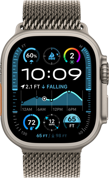 Apple Ремінець Milanese Loop Natural Titanium для Watch 44/45/46/49mm - Large (MXKE3) MXKE3 фото
