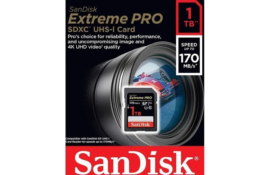 SanDisk 1 TB SDXC UHS-I U3 Extreme Pro (SDSDXXY-1T00-GN4IN) 253664 фото