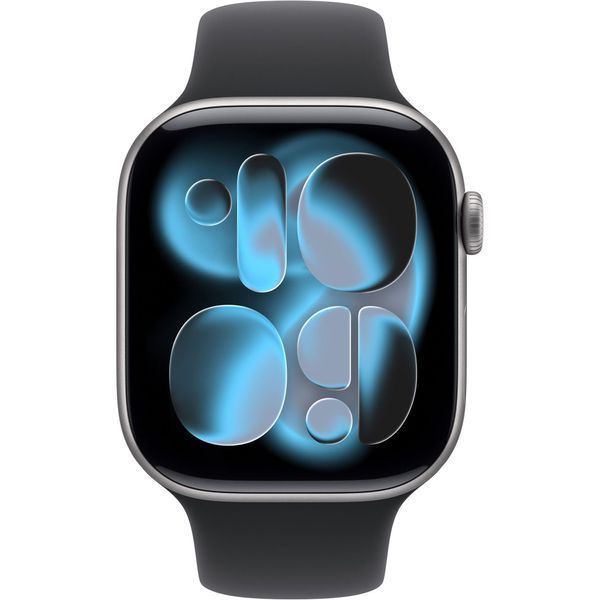 Apple Watch Series 11 GPS 46mm Space Gray Aluminum Case with Black Sport Band - S/M (MEV04) MEV04 фото