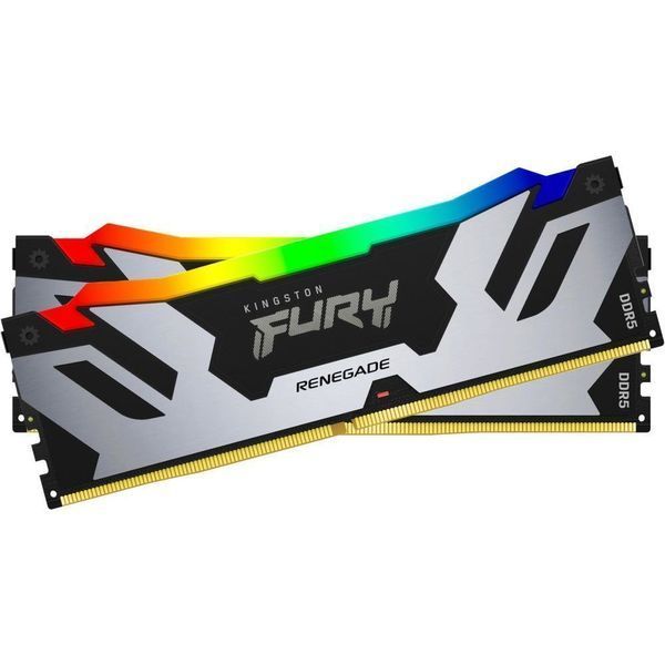 Kingston FURY 32 GB (2x16GB) DDR5 6400 MHz Renegade Silver RGB (KF564C32RSAK2-32) 359584 фото