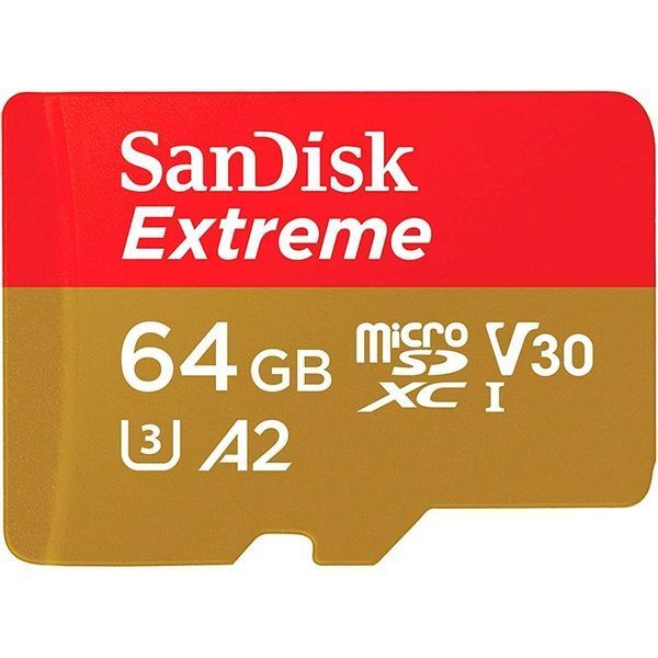 SanDisk 64 GB microSDXC UHS-I U3 V30 A2 Extreme (SDSQXAH-064G-GN6MA) 799847 фото