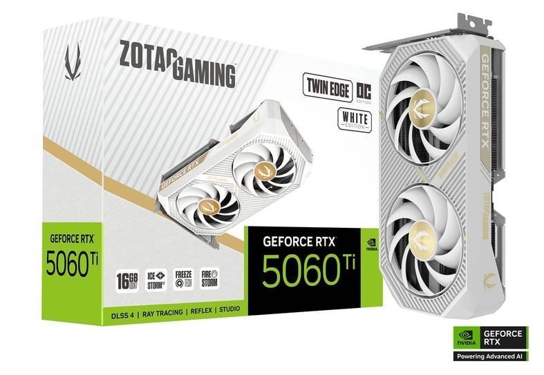 Відеокарта Zotac GeForce RTX 5060 Ti GAMING Twin Edge OC White (ZT-B50620Q-10M) 123173 фото