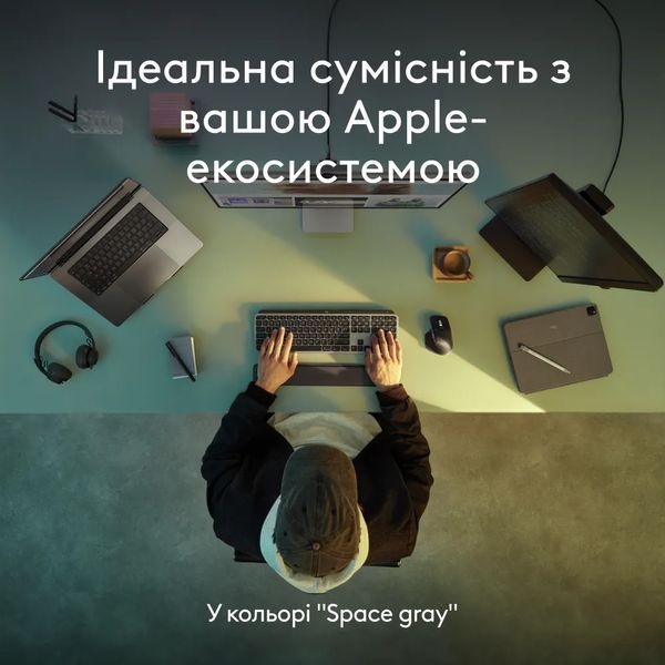 Logitech MX Keys S for Mac Space Gray (920-011637) 214748 фото