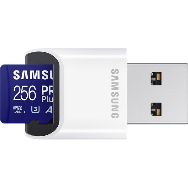 Samsung 256 GB microSDXC UHS-I U3 V30 A2 PRO Plus + Reader (MB-MD256SB) 427820 фото
