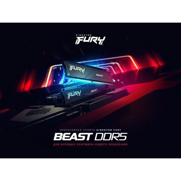 Kingston FURY 32 GB (2x16GB) DDR5 6400 MHz Beast EXPO (KF564C32BBEK2-32) 453188 фото