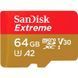 SanDisk 64 GB microSDXC UHS-I Extreme A2 + SD adapter (SDSQXAH-064G-GN6AA) 104828 фото 2