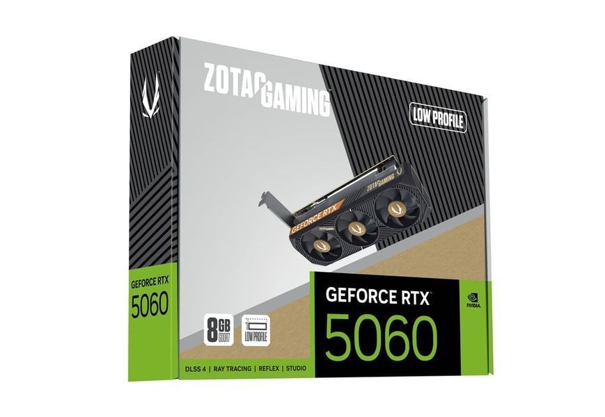 Відеокарта Zotac GeForce RTX 5060 GAMING Low Profile (ZT-B50600L-10L) 555889 фото