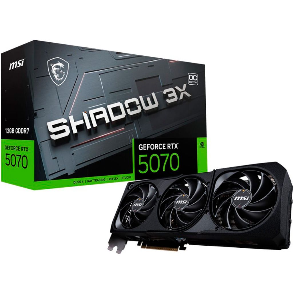 Видеокарта MSI GeForce RTX 5070 SHADOW 3X OC (RTX 5070 12G SHADOW 3X OC)