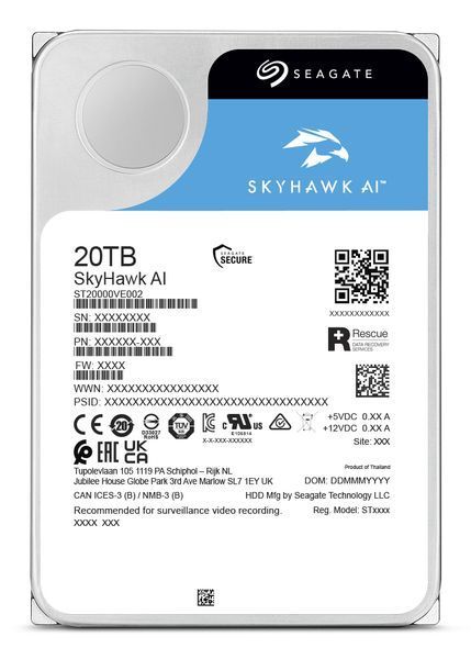 Seagate SkyHawk AI Surveillance 20 TB (ST20000VE004) 827795 фото